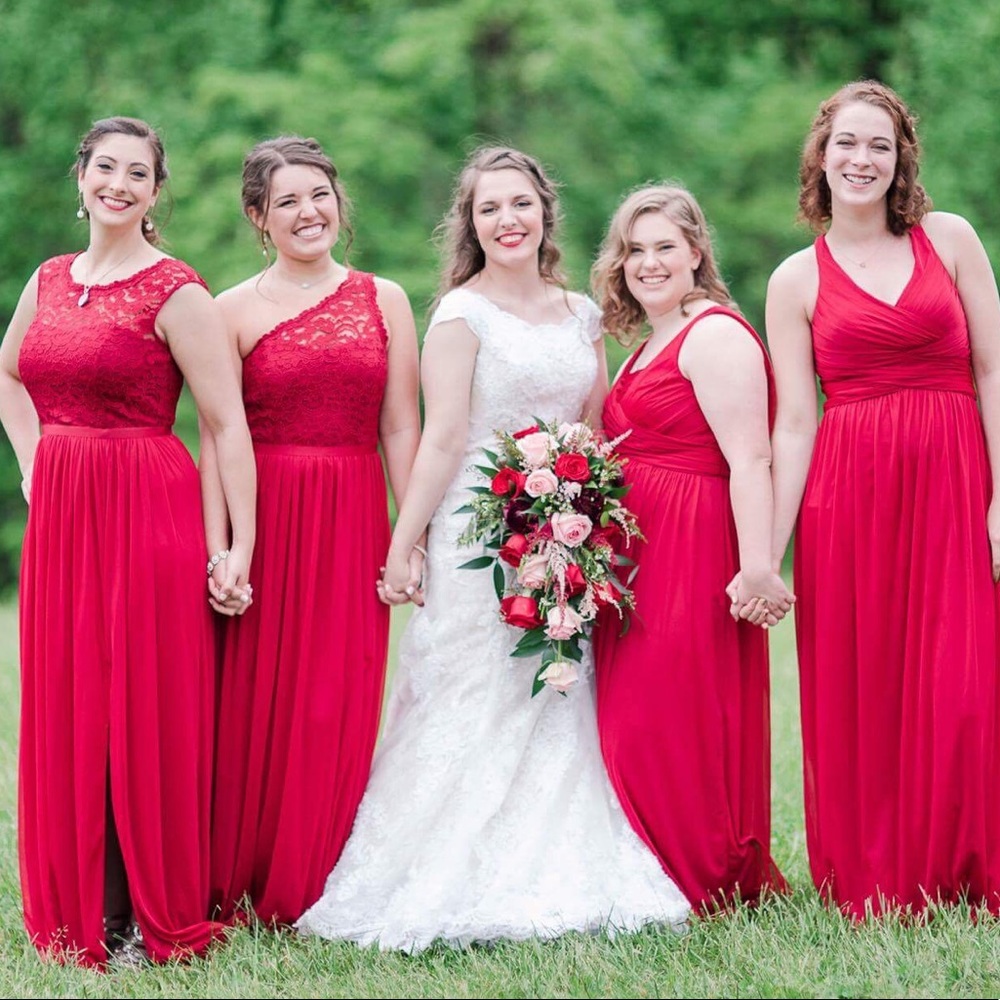 David’s bridal long, Apple dress size 10